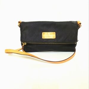 Kate Spade Black and Tan Crossbody Bag Polka Dot Interior Nylon